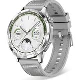 MobaxAksesuar Samsung Galaxy Watch 46MM Watch 3 45MM Kordon Lansman Kumaş Dikişli Silikon 102 - Gri - Sam 22mm