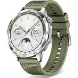 MobaxAksesuar Samsung Galaxy Watch 46MM Watch 3 45MM Kordon Lansman Kumaş Dikişli Silikon 102 - Yeşil - Sam 22mm