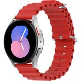 MobaxAksesuar Samsung Galaxy Watch Gear S2 3 41 42 Active 2 40 44 mm Kordon Ocean Silikon Kordon 20MM - Kırmızı - Sam 20mm