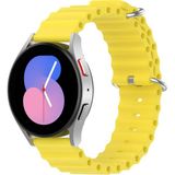 MobaxAksesuar Samsung Galaxy Watch Gear S2 3 41 42 Active 2 40 44 mm Kordon Ocean Silikon Kordon 20MM - Sarı - Sam 20mm