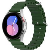 MobaxAksesuar Samsung Galaxy Watch Gear S2 3 41 42 Active 2 40 44 mm Kordon Ocean Silikon Kordon 20MM - Yeşil - Sam 20mm