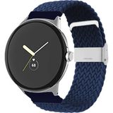 MobaxAksesuar Samsung Galaxy Watch Gear S2 3 41MM 42MM Active 2 40MM 44MM Kordon Metal Klipsli Flexi Örgü - Lacivert - Sam 20mm