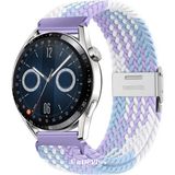 MobaxAksesuar Samsung Galaxy Watch Gear S2 3 41MM 42MM Active 2 40MM 44MM Kordon Metal Klipsli Flexi Örgü - Lila - Mavi - Sam 20mm