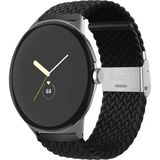 MobaxAksesuar Samsung Galaxy Watch Gear S2 3 41MM 42MM Active 2 40MM 44MM Kordon Metal Klipsli Flexi Örgü - Siyah - Sam 20mm