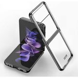 MobaxAksesuar Samsung Galaxy Z Flip 4 Kılıf Şeffaf Kıpta Kapak - Siyah