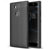 MobaxAksesuar Sony Xperia L2 Kılıf Deri Tarzı Niss Silikon Case - Siyah