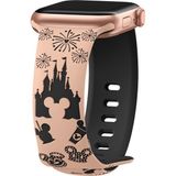 MobaxAksesuar Watch 10 42MM - 38/40/41MM Kordon Leopar Desen Yumuşak Silikon Kordon - Kumkuat - Ap 10/11 42/38-40-41mm