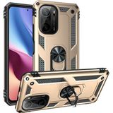 MobaxAksesuar Xiaomi Poco F3 Kılıf Yüzüklü Zırh Tank Vega - Gold