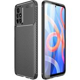 MobaxAksesuar Xiaomi Poco M4 Pro 5G Kılıf Karbon Silikon Case Kapak Siyah - Poco M4Pro 5G