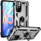 MobaxAksesuar Xiaomi Poco M4 Pro 5G Kılıf Yüzüklü Zırh Tank Vega Gri - Poco M4Pro 5G