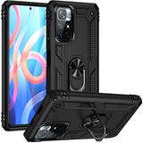 MobaxAksesuar Xiaomi Poco M4 Pro 5G Kılıf Yüzüklü Zırh Tank Vega Siyah - Poco M4Pro 5G