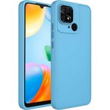 MobaxAksesuar Xiaomi Redmi 10C Kılıf Metal Çerçeve Lansman Silikon Kapak - Sierra Mavisi - Rdm 10C