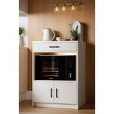 Mobben Modern Tasarımlı Mini Midi Fırın Dolabı Beyaz Suntalama Malzeme ile Çok Amaçlı Kullanım 92 cm Yükseklik