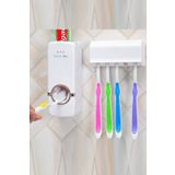 Mobee Dekoratif Ev Banyo Diş Macunu Sıkacağı Ve 5 Li Fırça Tutucu