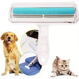 Mobee Enfein Kedi Köpek sürgülü Tüy Toplayıcı Hazneli 2 Yönlü Kıyafet koltuk Halı Yatak Kıl Toz Tüy Toplayıcı sürgülü Gırgır Mavi