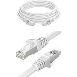 Mobee Ethernet Kablosu Cat6 20 Metre Yüksek Hız 1000MBPS 250MHZ Korumalı Beyaz Lan Uzun Network Kablosu - Gri