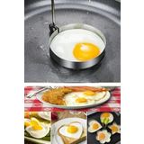 Mobee Metalik Daire Şeklinde Metal Omlet Yumurta Ve Krep Kalıbı, Dayanıklı Mutfak Aksesuarı