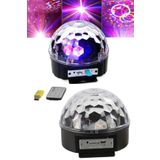 Mobee Parti Malzemesi Sese Duyarlı Bluetoothlu Led Küre Disko Topu Renkli Işıklı Lazer