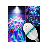 Mobee Renkli Disko Ampulü Lambası E27 Duy Led Ampul Dönen Disco Topu