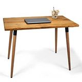 Mobenta Doğal Ağaç Masif Kütük Masa Ahşap Çalışma Masası Ofis Masası 60cm X 120cm ( Ağaç Ayak )