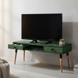 Mobenta Masif Ahşap TV Ünitesi 150 cm – İskandinav Stil, Doğal, 2 Çekmeceli ve 1 Raflı | Modest TV-150 YE