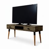 Mobenta Masif Ahşap TV Ünitesi 175 cm – İskandinav Stil, Doğal, 2 Çekmeceli ve 1 Raflı | Modest TV-175 CV TK
