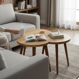 Mobenta Merge Orbit-3, Merge Orbit Modern Masif Orta Sehpa ve 3'lü Zigon Akışkan Form - BZ-BZ-BZ