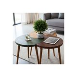 Mobenta Merge Orbit-3, Merge Orbit Modern Masif Orta Sehpa ve 3'lü Zigon Akışkan Form - YE-BK-BZ