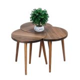 Mobenta Merge Orbit-3, Mobenta Merge Orbit Modern Masif Orta Sehpa ve 3'lü Zigon Akışkan Form - CV-CV-CV