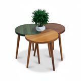 Mobenta Merge Orbit-3, Mobenta Merge Orbit Modern Masif Orta Sehpa ve 3'lü Zigon Akışkan Form - YE-TK-BK