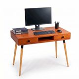 Mobenta Modest Desk: Masif Çalışma & Laptop Masası 2 Çekmece 1 Bölme - 120x60 BK