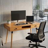 Mobenta Modest Desk: Masif Çalışma & Laptop Masası 2 Çekmece 1 Bölme - 120x60 TK