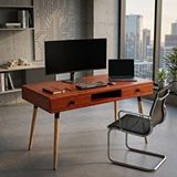Mobenta Modest Desk: Masif Çalışma ve Laptop Masası 2 Çekmece 1 Bölme - 120x60 Bk Çok Renkli