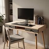 Mobenta Modest Desk: Masif Çalışma ve Laptop Masası 2 Çekmece 1 Bölme - 120x60 Bz-an Çok Renkli