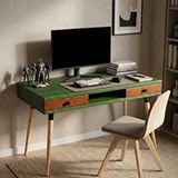 Mobenta Modest Desk: Masif Çalışma ve Laptop Masası 2 Çekmece 1 Bölme - 120x60 Ye-bk Çok Renkli