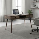 Mobenta Modest Desk | Masif Çalşıma & Laptop Masası, 2 Çekmece 1 Bölme - 120 Cm, Cv - 120x60x78 - Ceviz