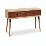 Mobenta Stria Entry: Modern Masif Dresuar 2 Çekmeceli Antre Konsolu - 120x31 BZ-BK