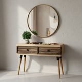 Mobenta Stria Entry: Modern Masif Dresuar 2 Çekmeceli Antre Konsolu - 120x31 BZ-CV