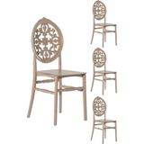 Mobetto 4 Adet Venüs Cappucino Sandalye Ergonomik Tasarım ve Dayanıklı Plastik Malzeme ile