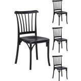 Mobetto 4 Adet Violet Siyah Sandalye / Balkon-Bahçe-Mutfak