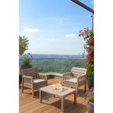 MOBETTO Ada 1+1+S Bahçe Takımı / Balkon - Bahçe - Teras Mobilyası - Cappucino