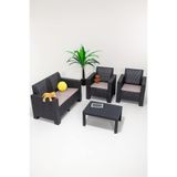 MOBETTO Aksu 2+1+1+S Balkon&Teras Bahçe Mobilyası/Antrasit