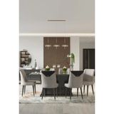 Mobetto Bella Sabit 180X100 cm 6 Kişilik Salon&mutfak Masa Takımı - Antrasit