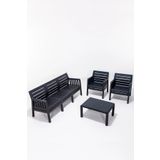 MOBETTO Lara Mindersiz / 3 1 1 S Bahçe Takımı Balkon - Bahçe - Teras Mobilyası / Antrasit