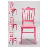 MOBETTO Miray Home Mutfak Sandalyesi 4 Adet - Pembe