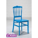MOBETTO Miray Mutfak Sandalye 2 Adet -mavi