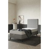 Mobetto Ortopedik Lüx 90X190 Yatak Baza Başlık Seti - Antrasit - 90 x 190 cm