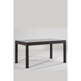 MOBETTO Rattan 90x150 Camlı Kahve Masa - Bahçe&balkon&teras