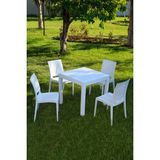 Mobetto Rattan Masa Takımı – Beyaz - Renkli