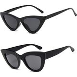Mobgift 2'li Cat Eye Retro Güneş Gözlüğü (Siyah) - Cat Eye Oval Güneş Gözlüğü (Siyah)